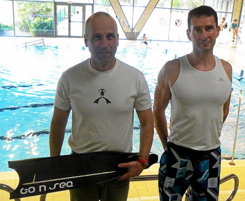 Pascal Mazé (à gauche), ici en compagnie d'Arnaud Samson, qui sera sur le bord...